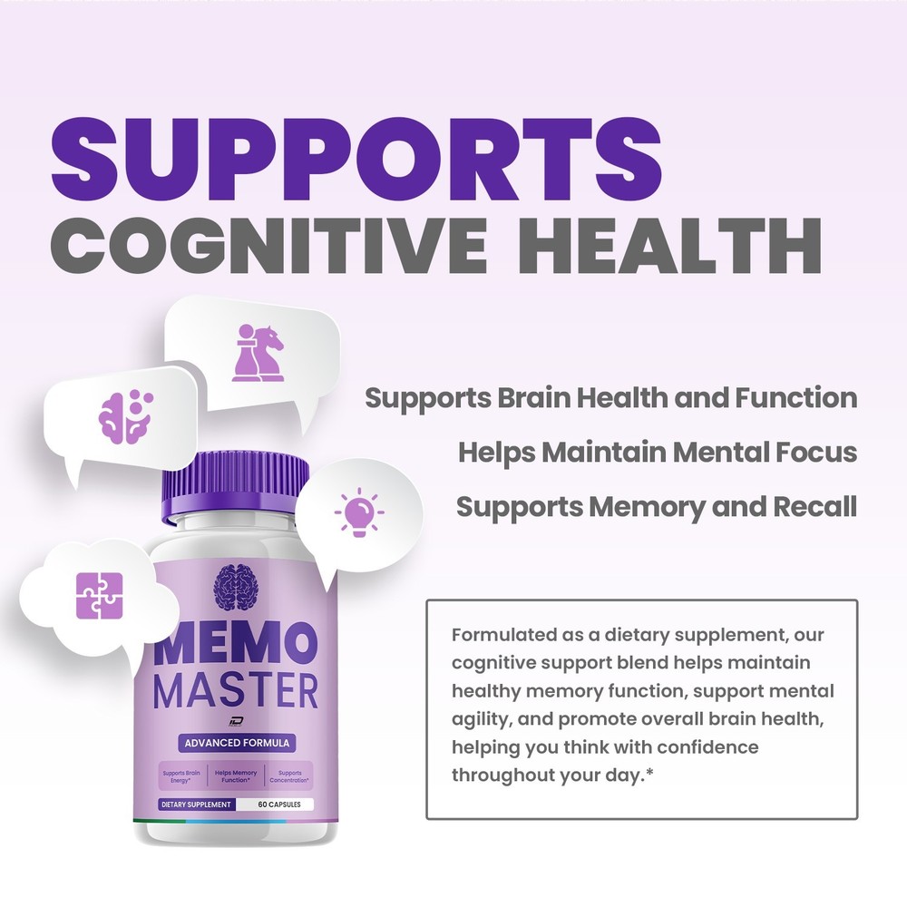 (5 Pack) Memo Master Supplement Capsules – Memo Master All Natural Memory