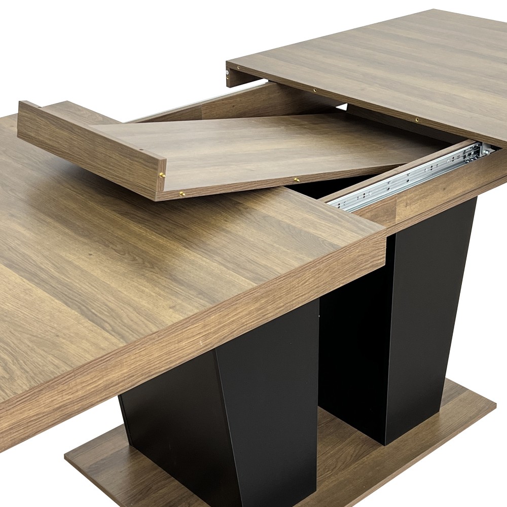 Extendable Wooden Dining Table for 4 10 People Modern Expandable Kitchen Table