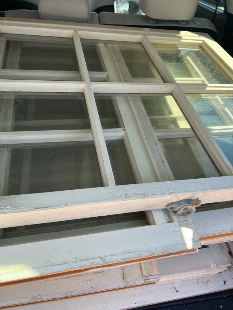 Vintage 6 and 9 panel Sash Windows/2 Shutters