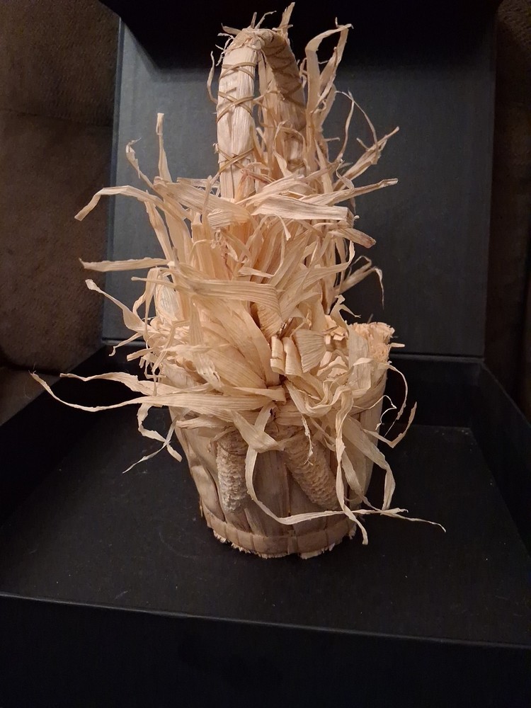 Harvest Corn Husk Basket 10.5" High