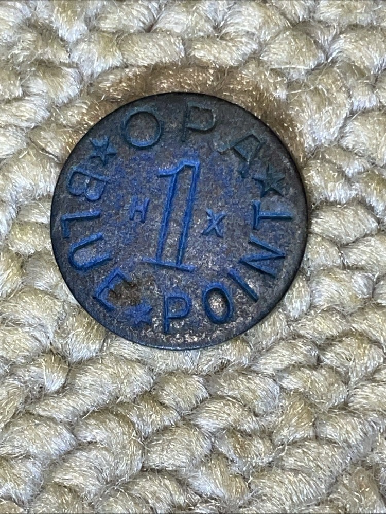 Opa Blue Point Token H X. WWII Era