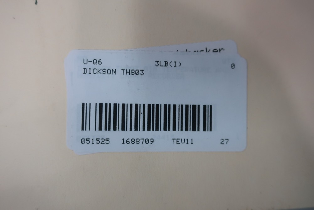 Dickson TH803 Temperature And Humidity Chart Recorder