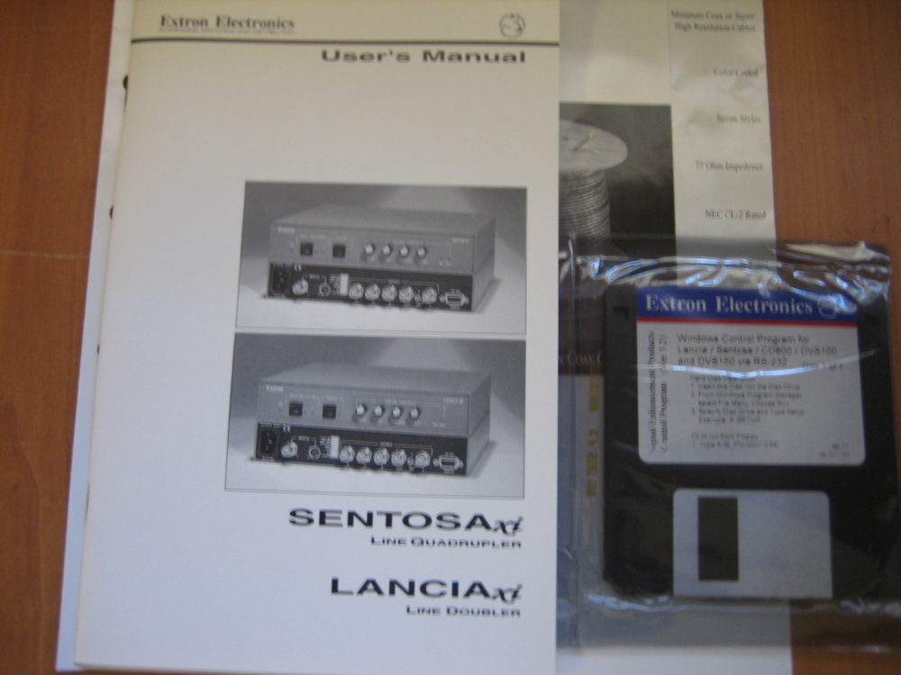 Extron Electronics Sentosa / Lancia xi User's Manual - FREE US SHIP