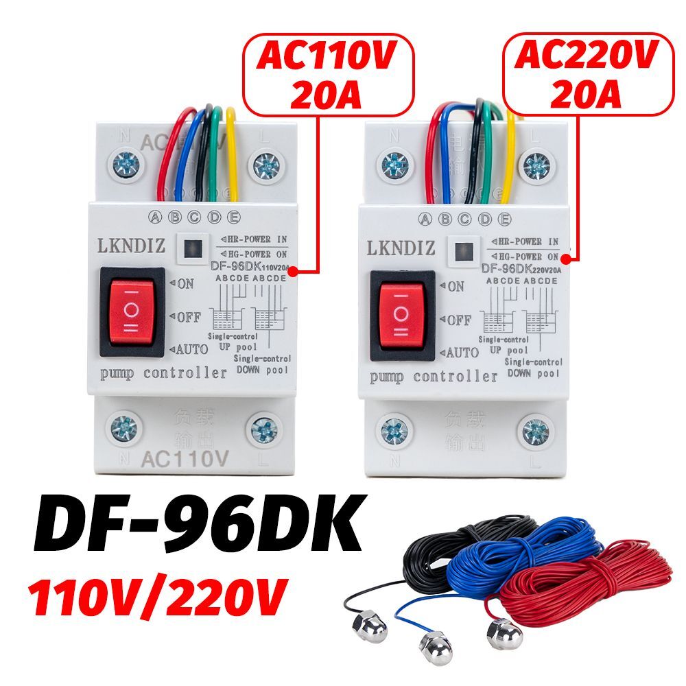 Automatic Water Level Controller 110V 220V 20A Pump Sensor Switch with Probes