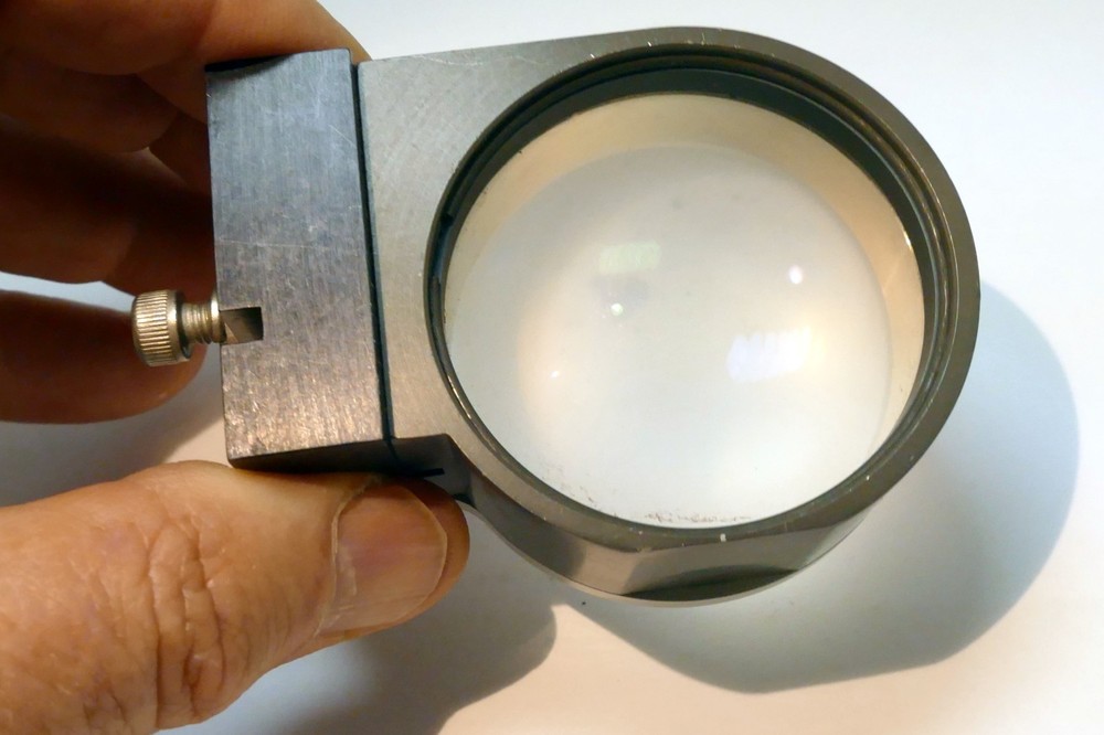 Microscope Optics Magnifier Accessory - Attachment 2" glass OD