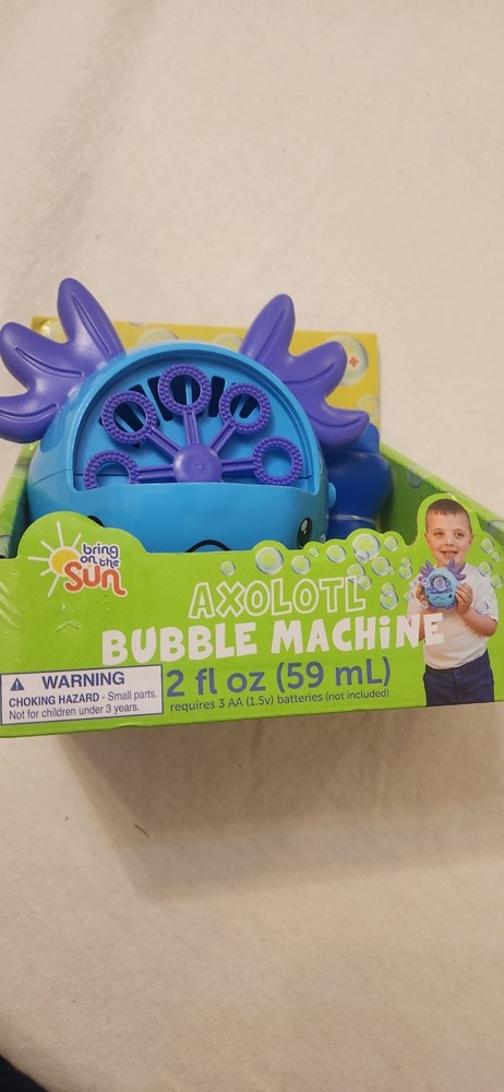 Bring On The Sun Axolotl Bubble Machine 2fl oz Bubble Solution