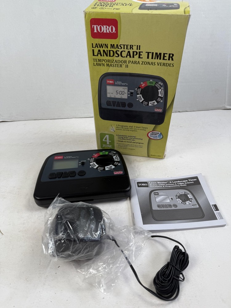 Toro Lawn Master II 4 Zone Timer Model 53805 Automatic Irrigation Controller Sys