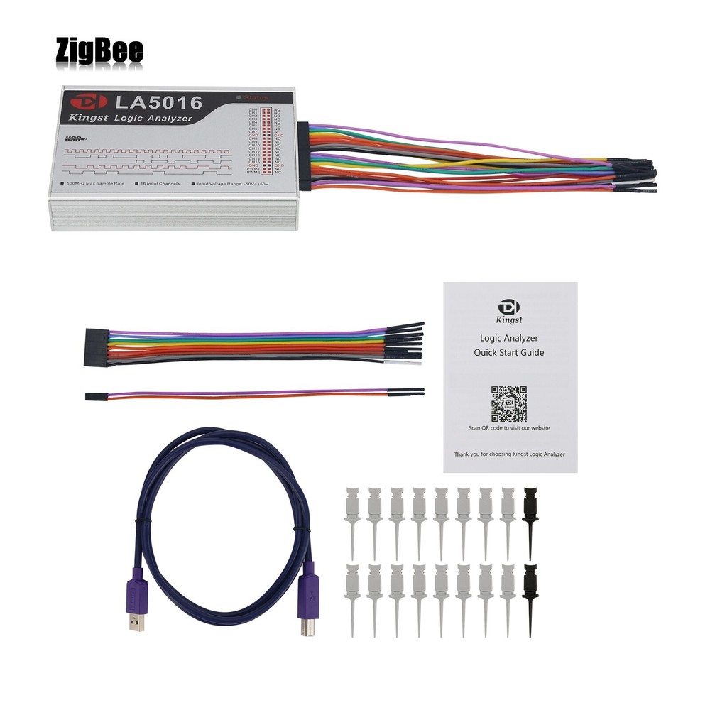 LA5016 USB Logic Analyzer 16 CH Max Sampling Rate 500M 10G Depth Adjustable