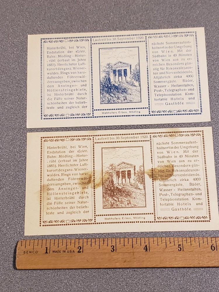 (2) Vintage Australian Notgeld