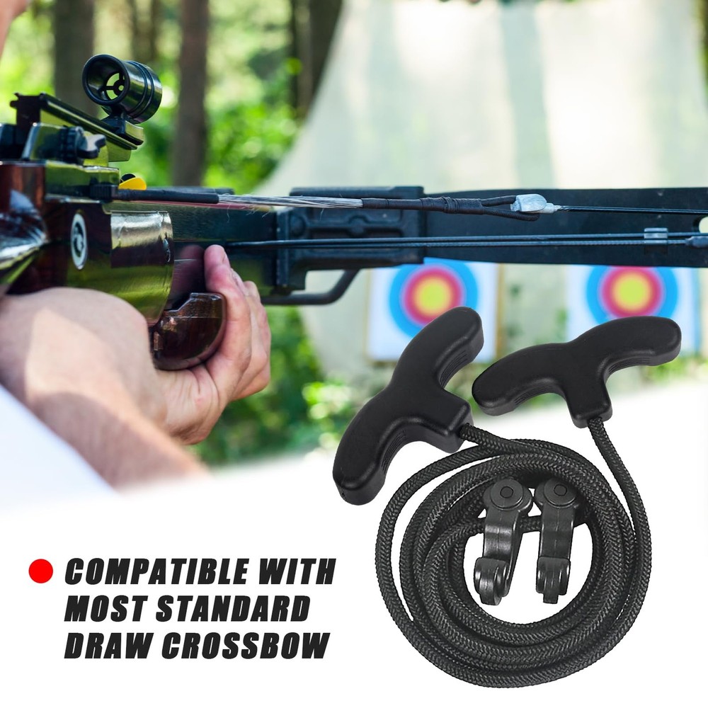 Crossbow Pull Cord Crossbow Cocking Rope Device Double Handle Crossbow Drawstrin