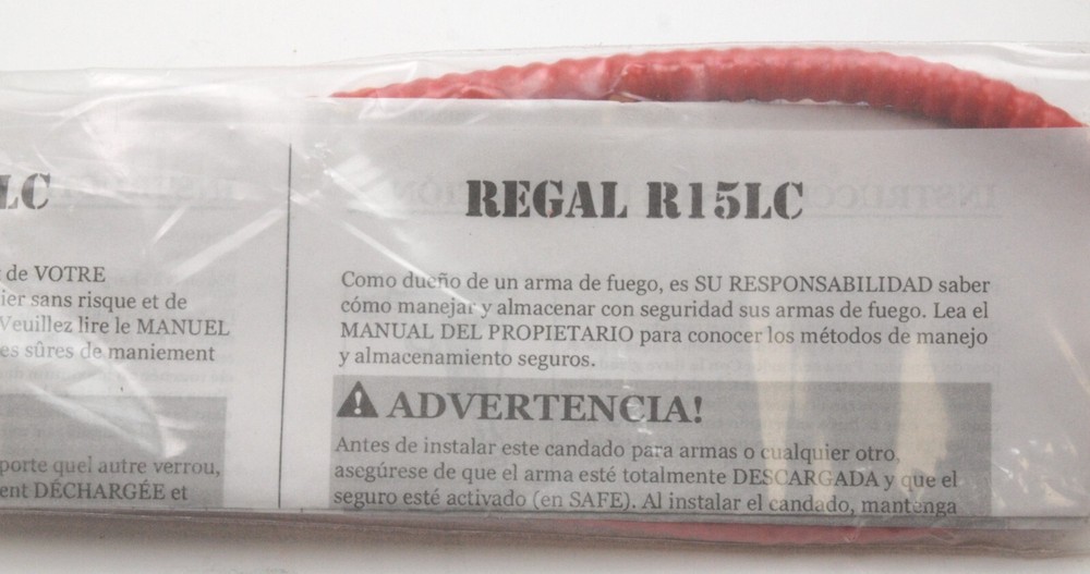 Regal R15LC Cable Firearm Safety Lock