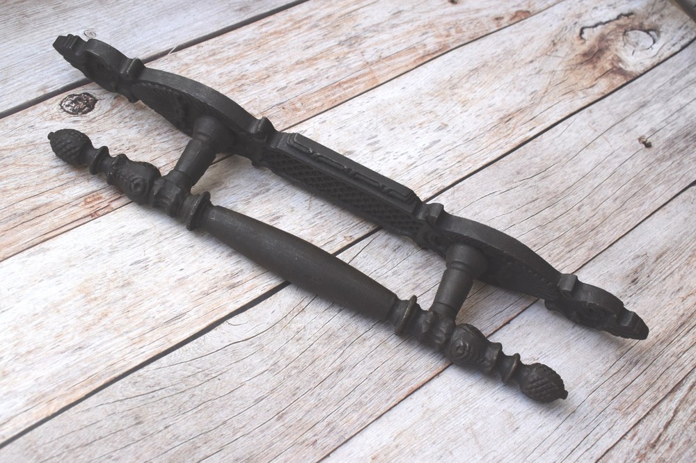 Vintage Victorian Style Cast Iron Large Door Gate Handle Cabinet Pulls Rustic
