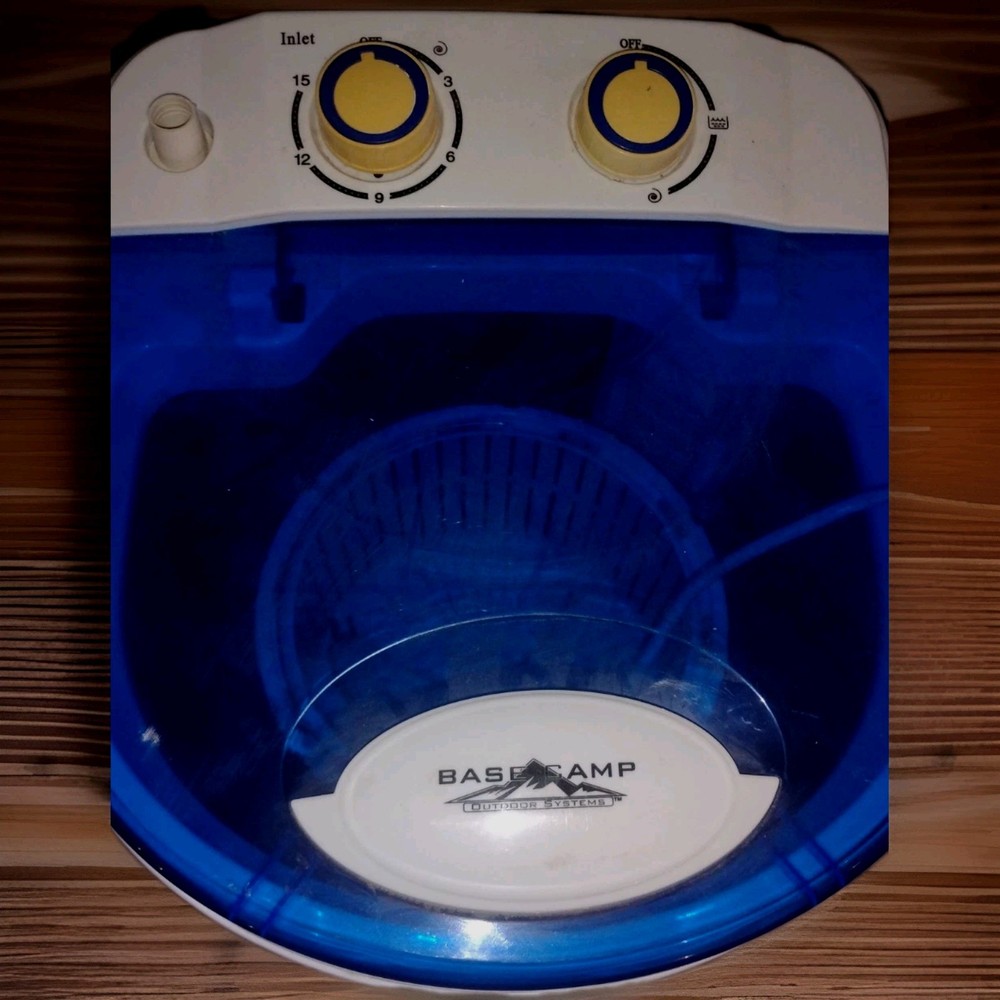 BASE CAMP Outdoor Systems Compact Portable Top-Loading Washing Machine Blue