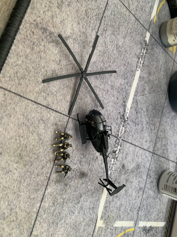 3D Printed 1/144 US AH-6 Little Bird Unpainted Model