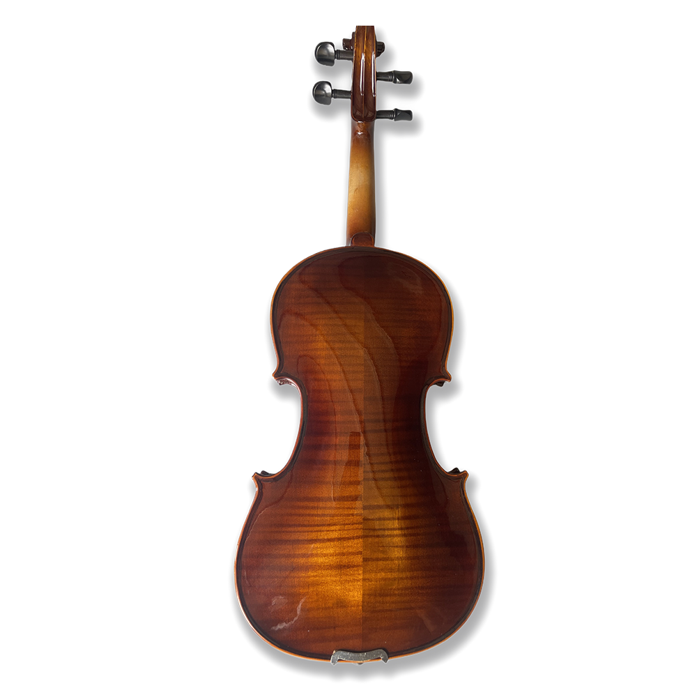 Portable 4 String Violin Kit 4/4 Full Size Solid wood Tiger Pattern With Case