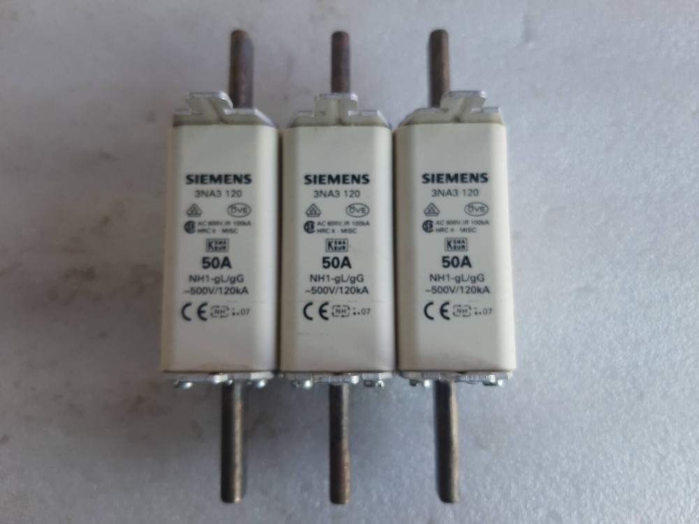 SIEMENS 3NA3 120 FUSE ELEMENT ( 3 PICS )