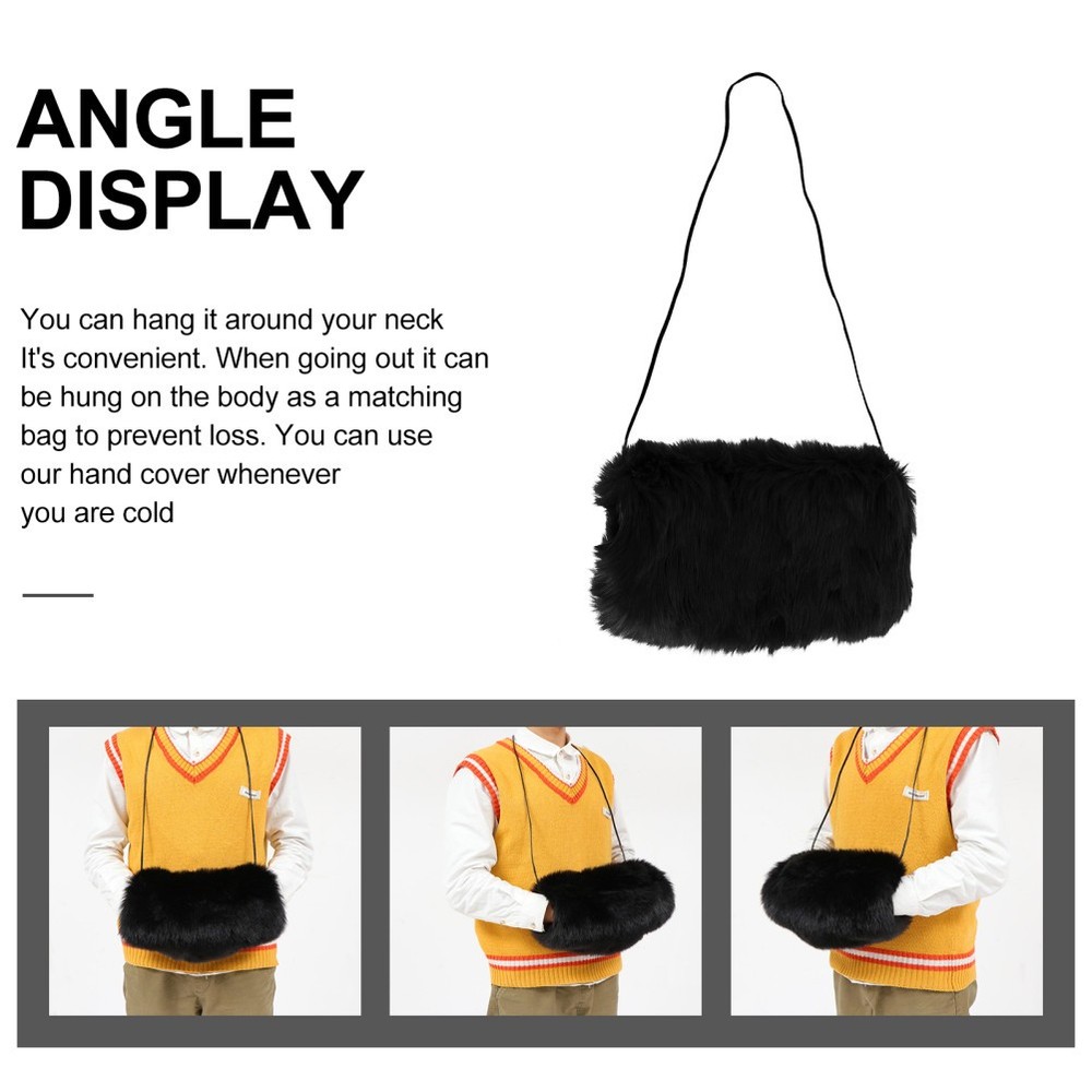 Hand Warmer Bag Portable Hands Muff Hanging Warmer Muff Polyester