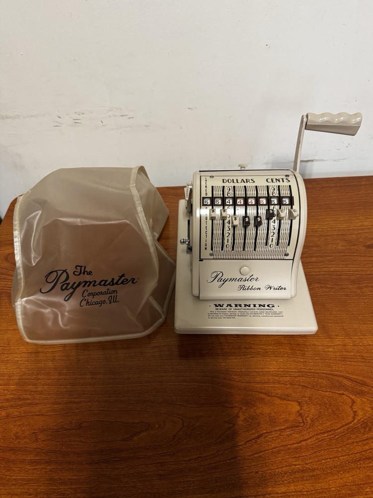 Paymaster Ribbon Writer Check Printer Series 8000 - working condition no key