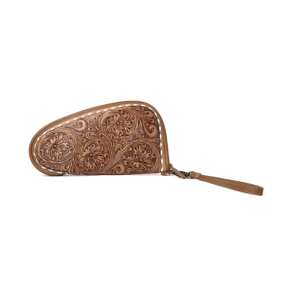 MYRA ~ TOOLED ~ LEATHER ~ PISTOL ~ CASE