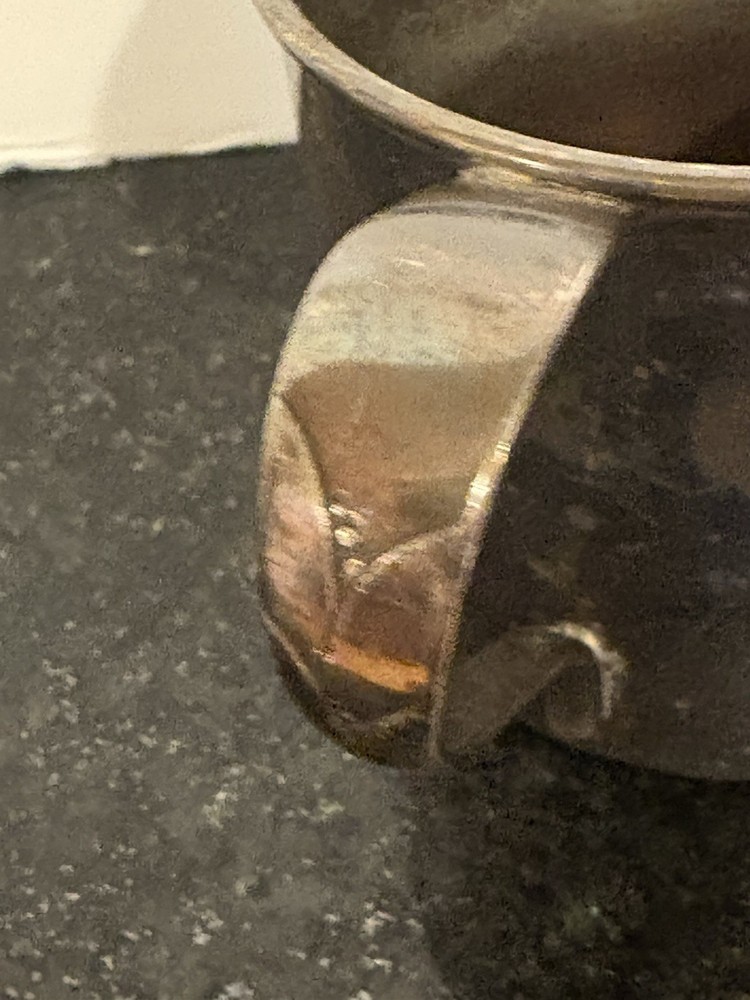 Vintage Silver Plated Child’s Cup. One Ornate Handle.