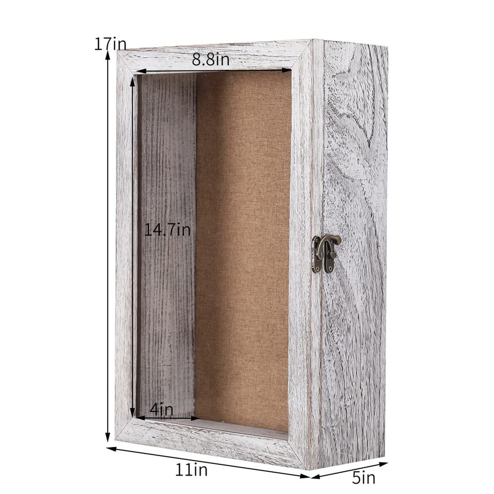 11x17 Extra Deep Shadow Box, Exterior Depth 5in Shadow Boxes Display Cases fo...