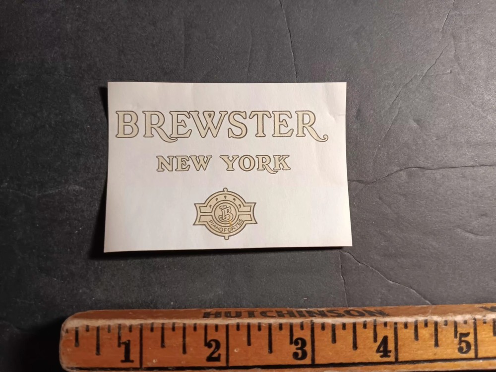 BREWSTER  -  Piano Fallboard Decal