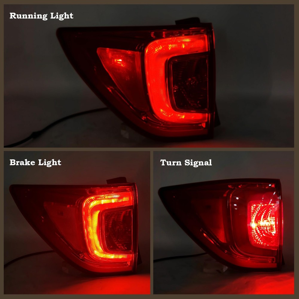 KAMDKI Left Driver Side LED Outer Tail Light Fit for 2016