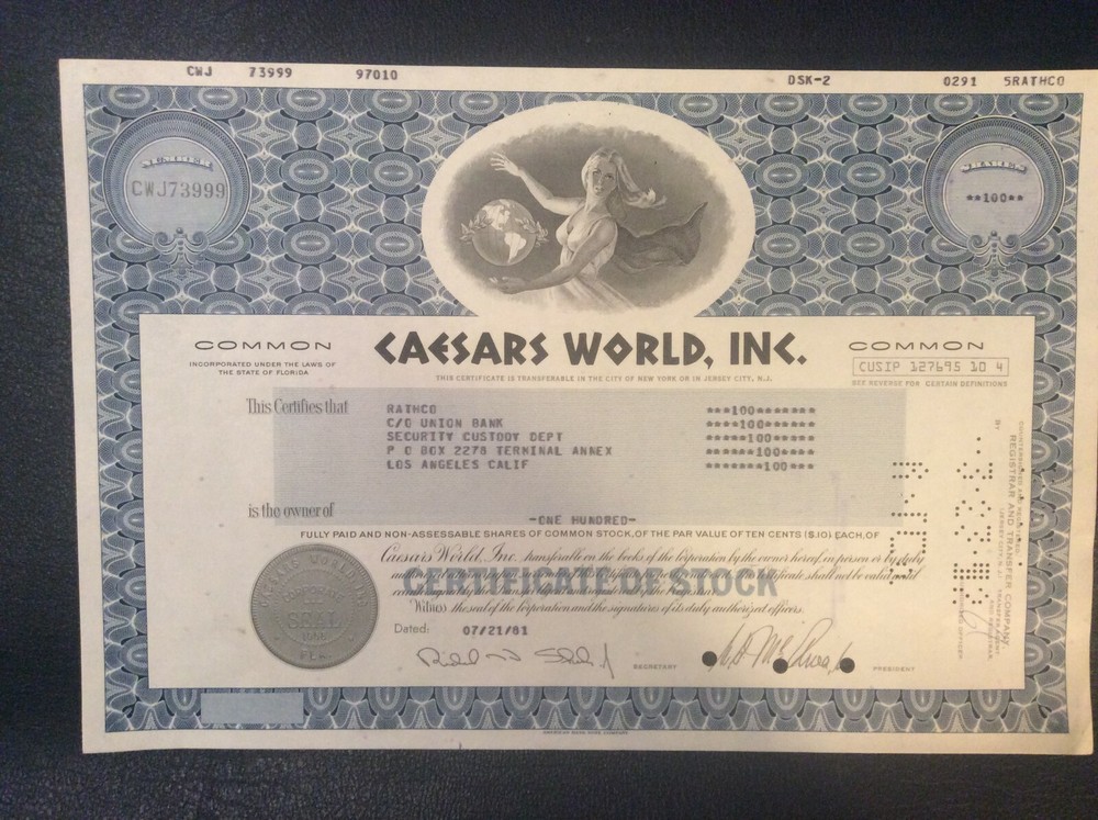 Caesars World,Inc,