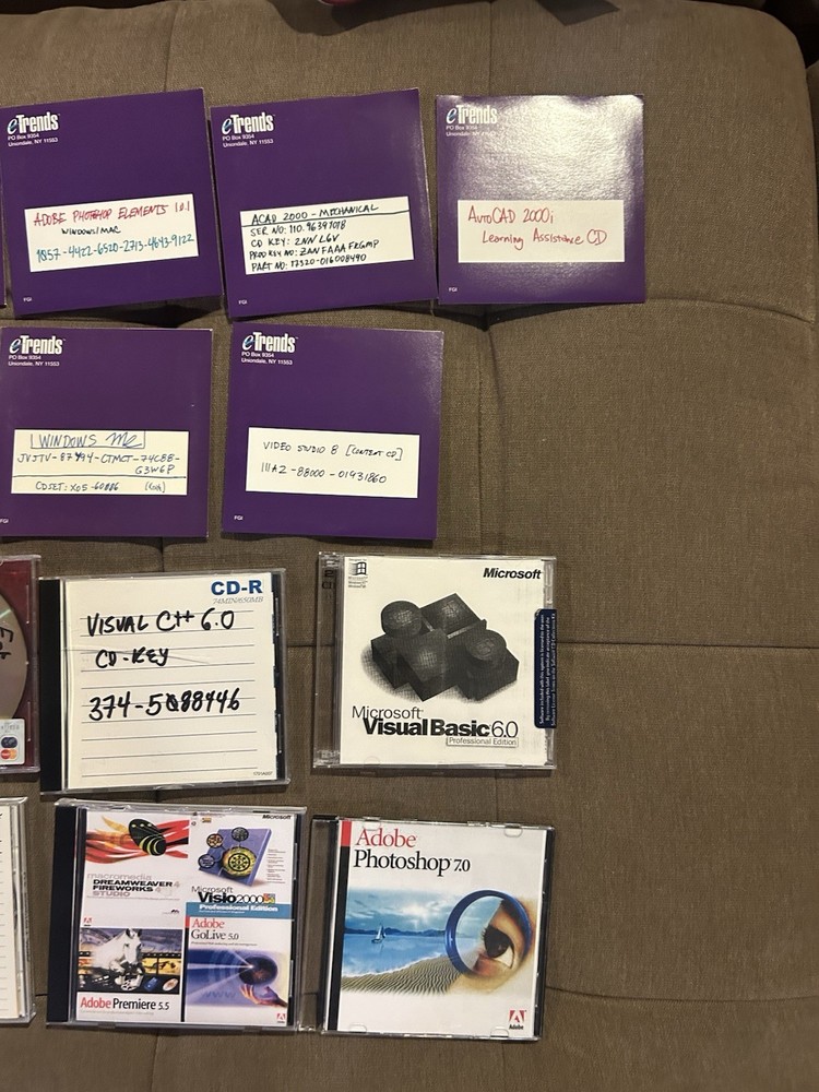 Backup Software Cd-rs Microsoft Macromedia Adobe