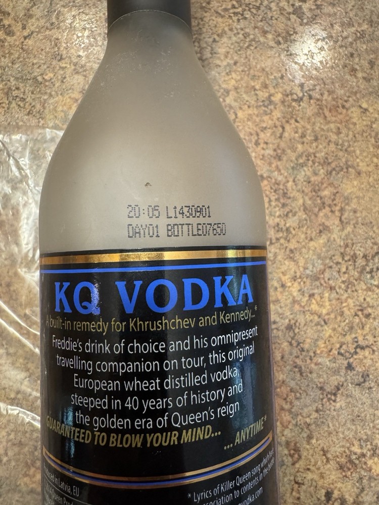 Killer Queen Empty Vodka Bottle