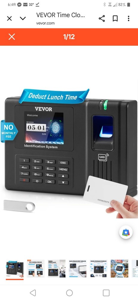 Time Clock, Fingerprint Time Clock