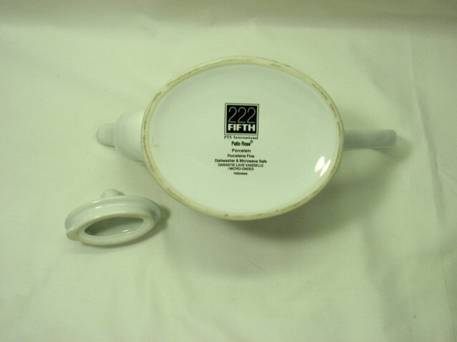 222 Fifth Patio Rose Teapot