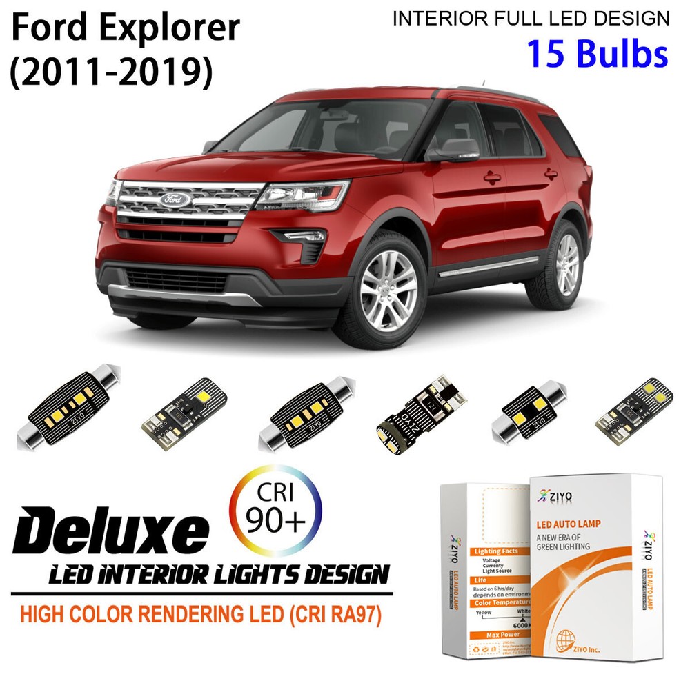 LED Light Bulbs Interior Light Kit for Ford Explorer 2011-2019 White Dome Light