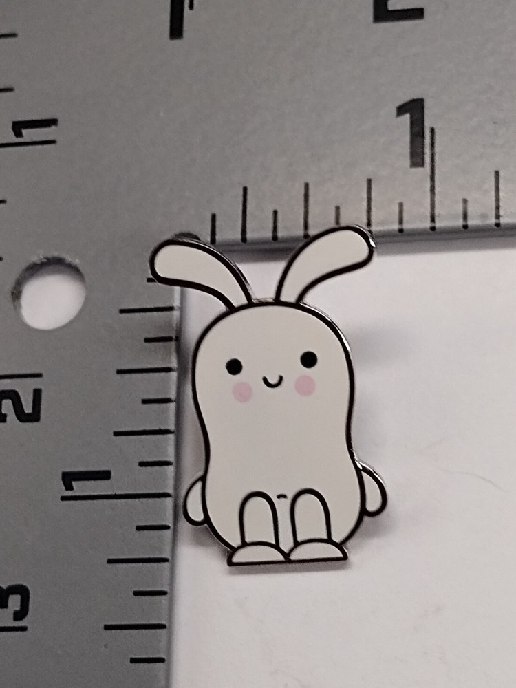 Cute White Rabbit Character Small Tack Pin