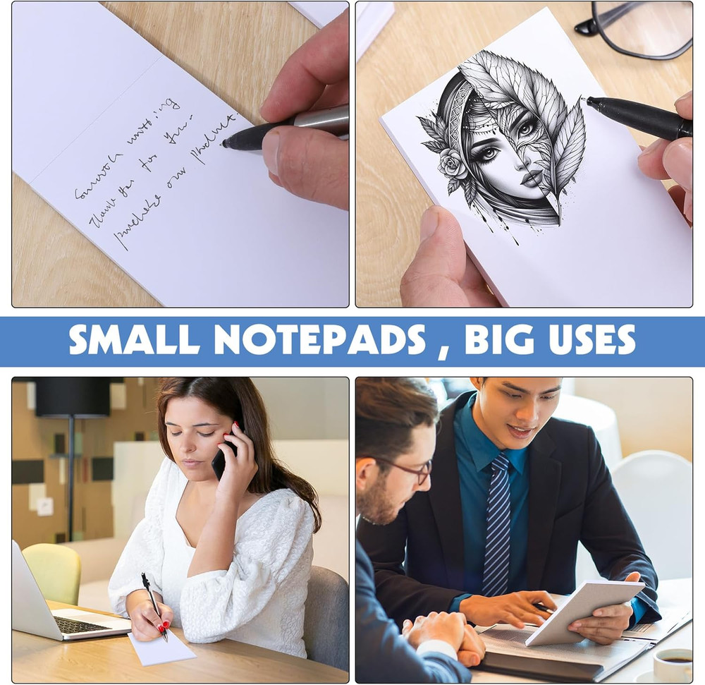 10 Pack Note Pads, 3"X 5" Writing Pads Scratch Pad 50 Sheets per Pad Small Memo