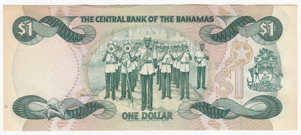 1974 Bahamas $1 Dollar Banknote - VF