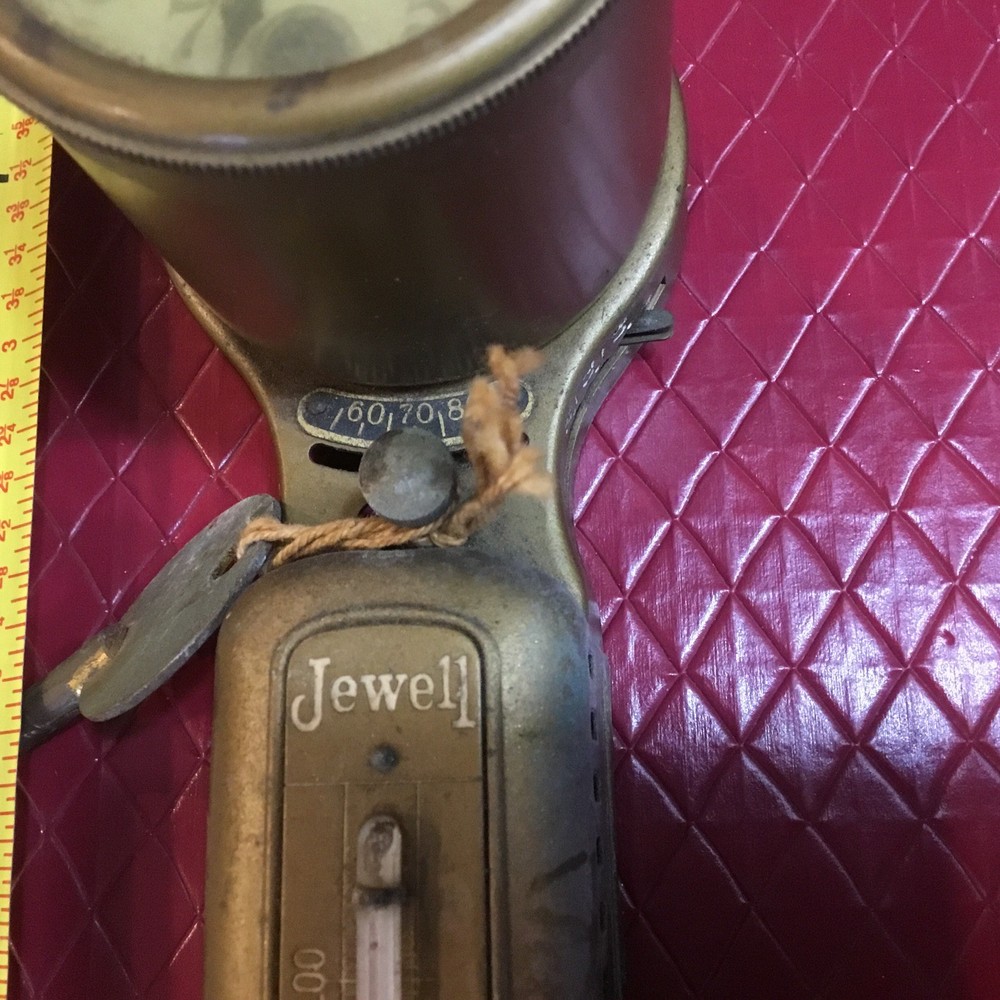 Vintage Brass Temperature Regulator Thermometer Clock