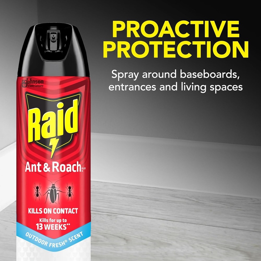 Raid Defend Ant and Roach Insect Killer, Indoor Insecticide, 20 oz.