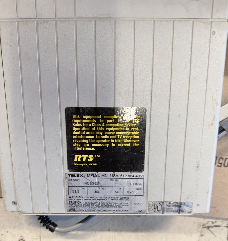 RTS Telex MCE-325 Programmable 2 to 4-Channel Intercom User Station