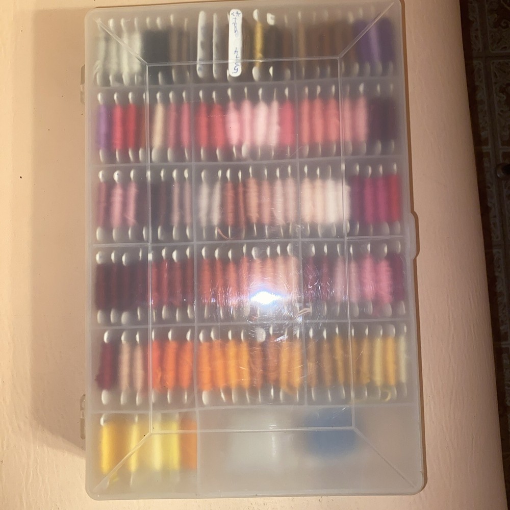 Embroidery Floss Lot. Numbered Organised Case. 100+