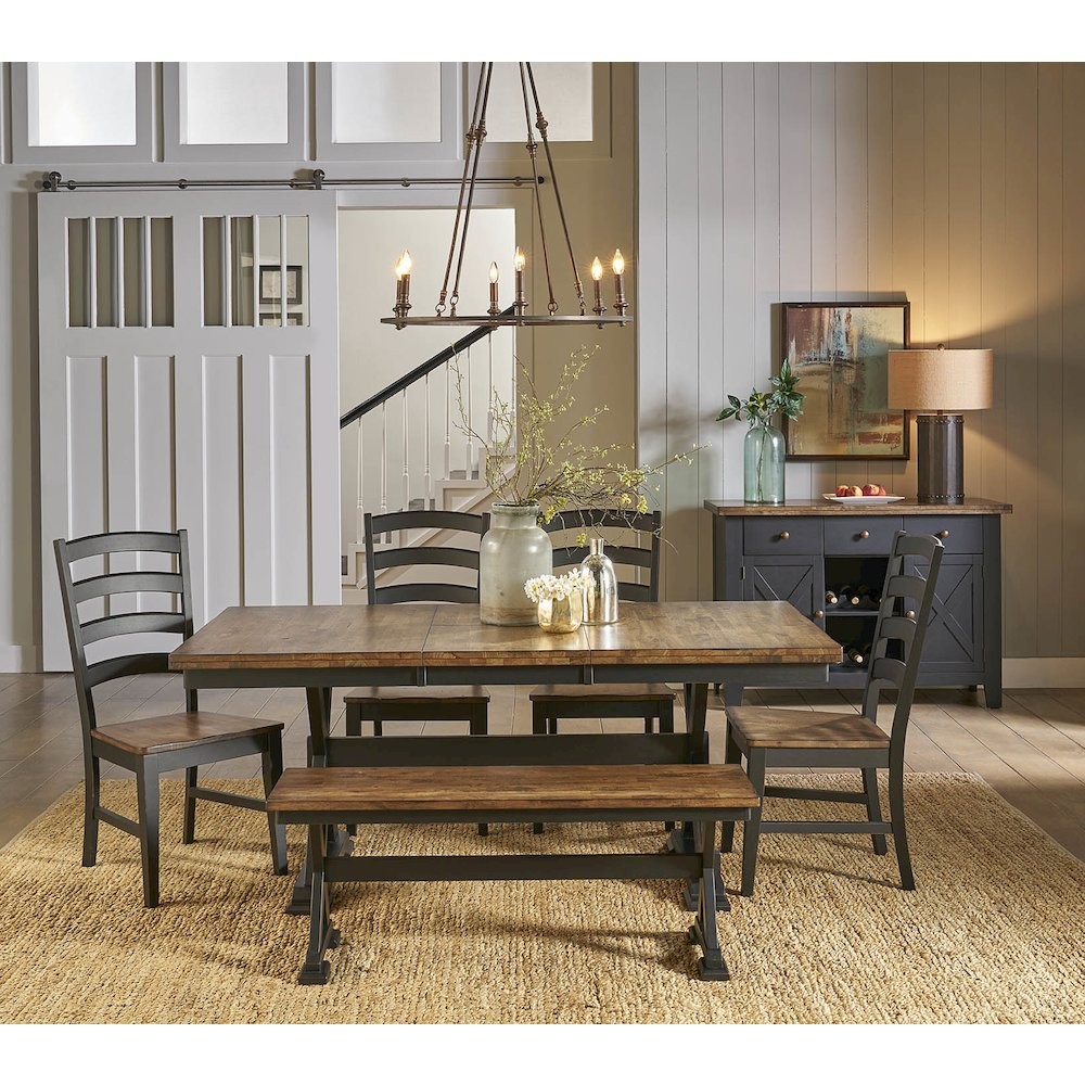 Stormy Ridge Bench, Chicory / Black