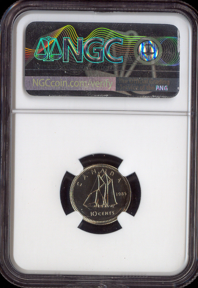 1985 Canada 10 Cents 10C NGC MS67 MAC - Quality
