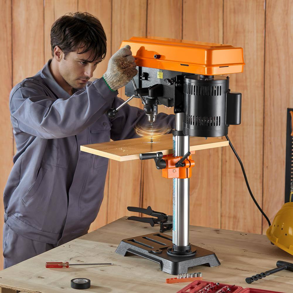 Drill Press Variable Speed Laser 1/2 Chuck Bench Top Base Cast Iron Shop Tool