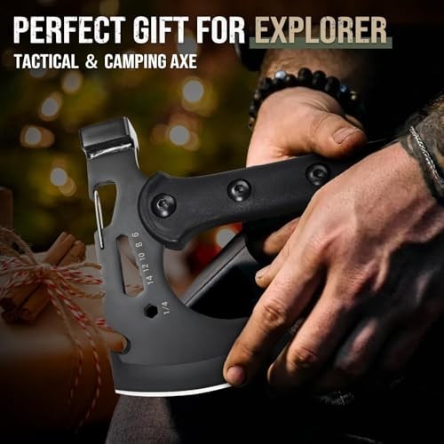 Multi-Functional Camping Axe with Sheath, Sharp Tactical Hatchet & Bottle Opener
