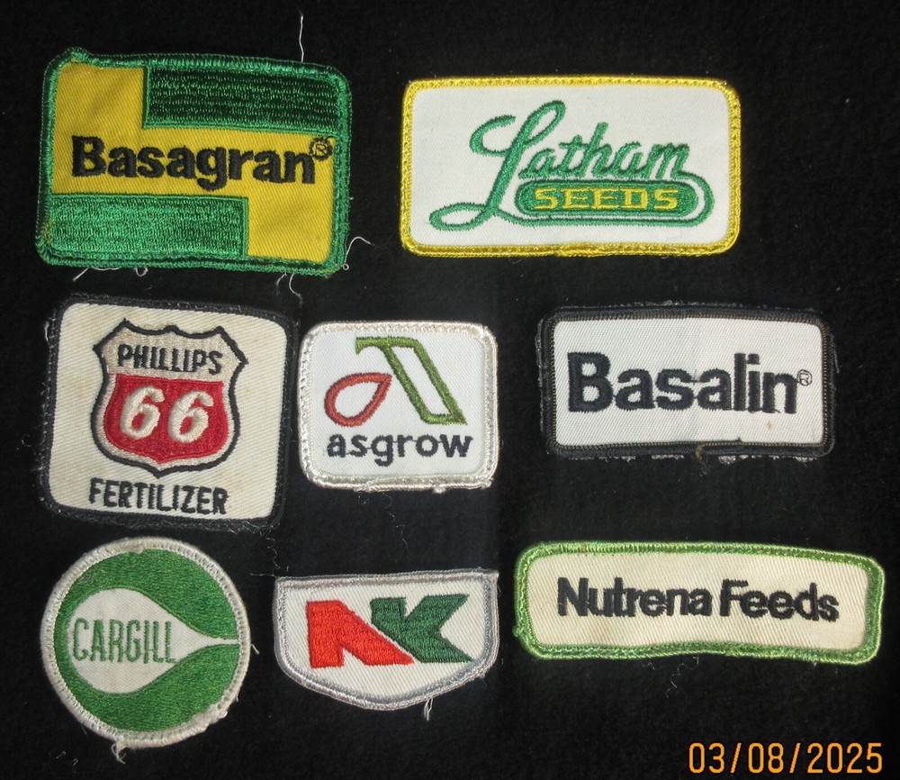 Vintage Phillips 66 fertilizer patch Basagran Basalin Seed Uniform Lot Feed NK