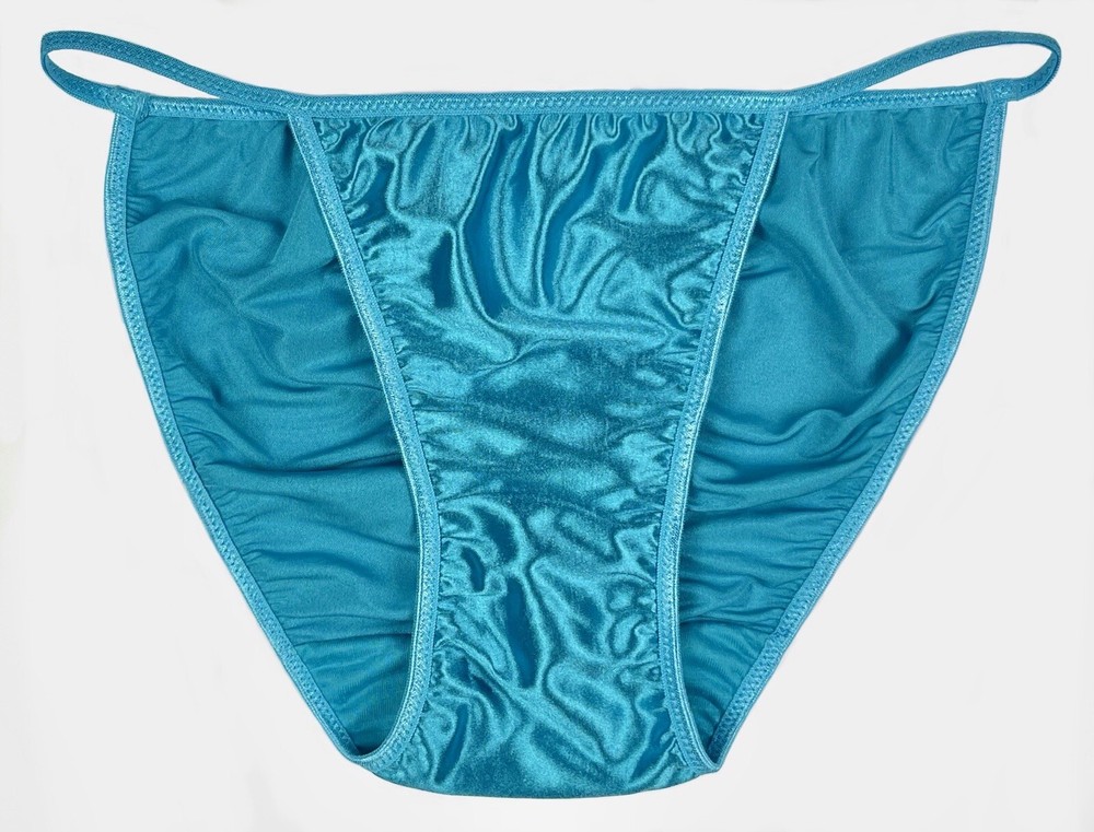 Satin String Bikini · Second Skin Satin · Light Blue · L/7