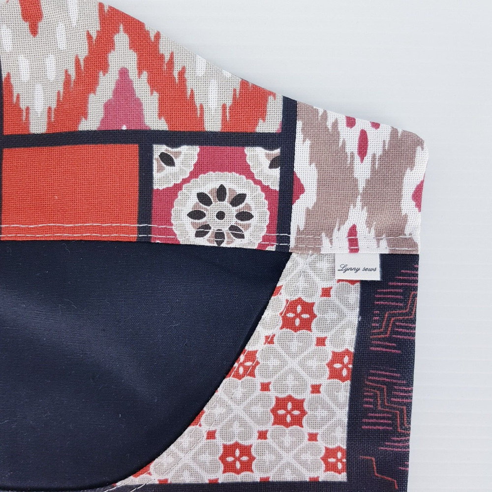 Peg Bag Handmade Red White Black Pattern Front Lined Laundry Clothes Peg Holder