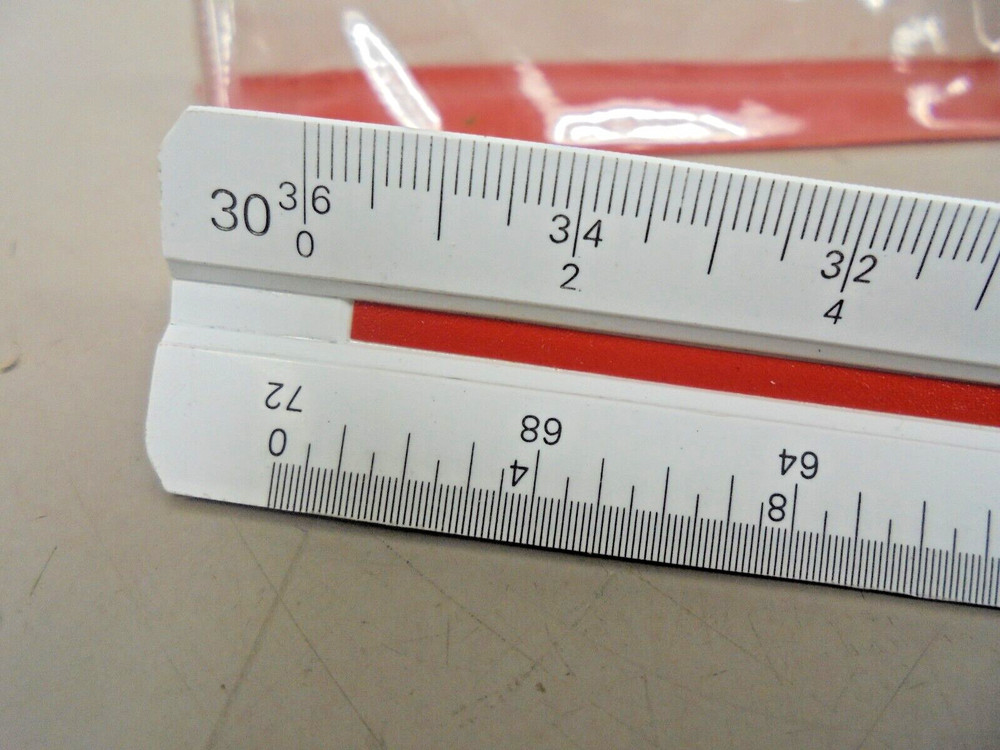 Staedtler Engineer 987 18-34 Triangular Scale Ruler Plastic