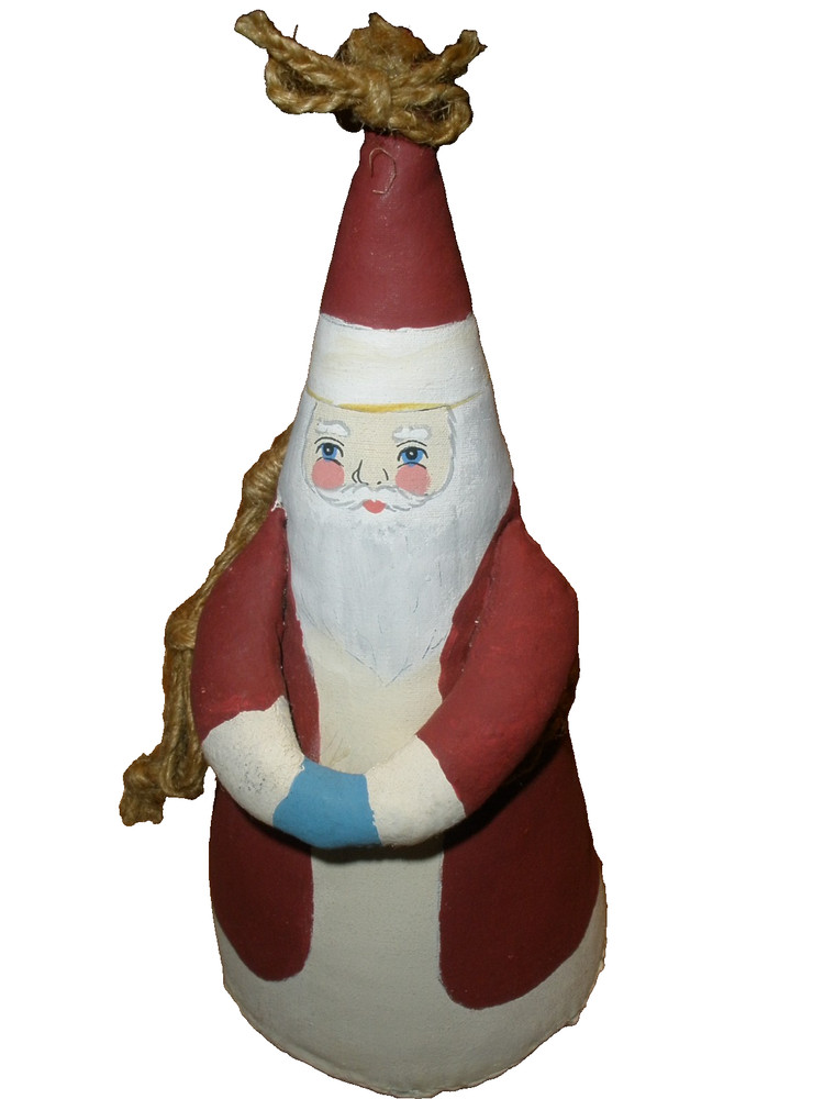 Hand Painted Santa Figure 6" EUC