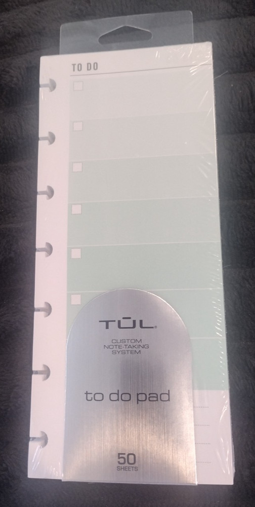 TUL To Do Pad 50 Sheets Mint Note-Taking Pad Sealed